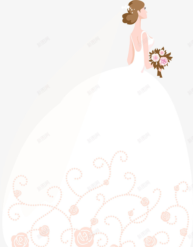 穿婚纱的女孩png免抠素材_新图网 https://ixintu.com png ppt 免扣 卡通 合成 女孩 婚纱 婚纱设计 手绘 爱情 甜蜜 白裙子
