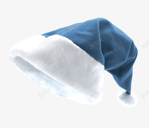蓝色圣诞帽png免抠素材_新图网 https://ixintu.com 圣诞帽 实物 尖角 帽子 蓝色