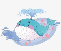 可爱的海豚矢量图素材