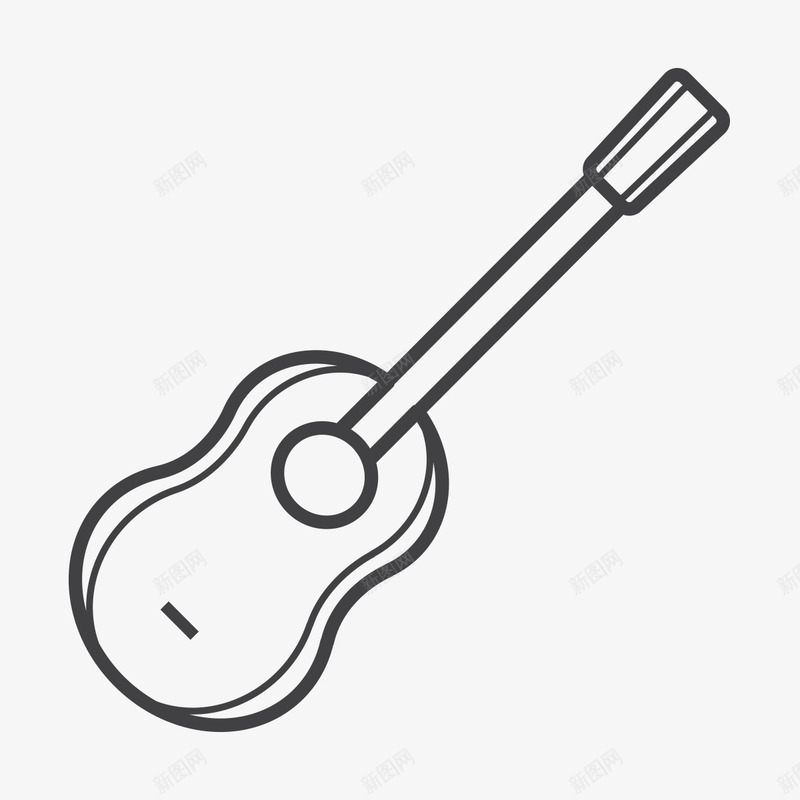 手绘简笔吉他图标png_新图网 https://ixintu.com 乐器 吉他 手绘 手绘简笔吉他 简笔 音乐