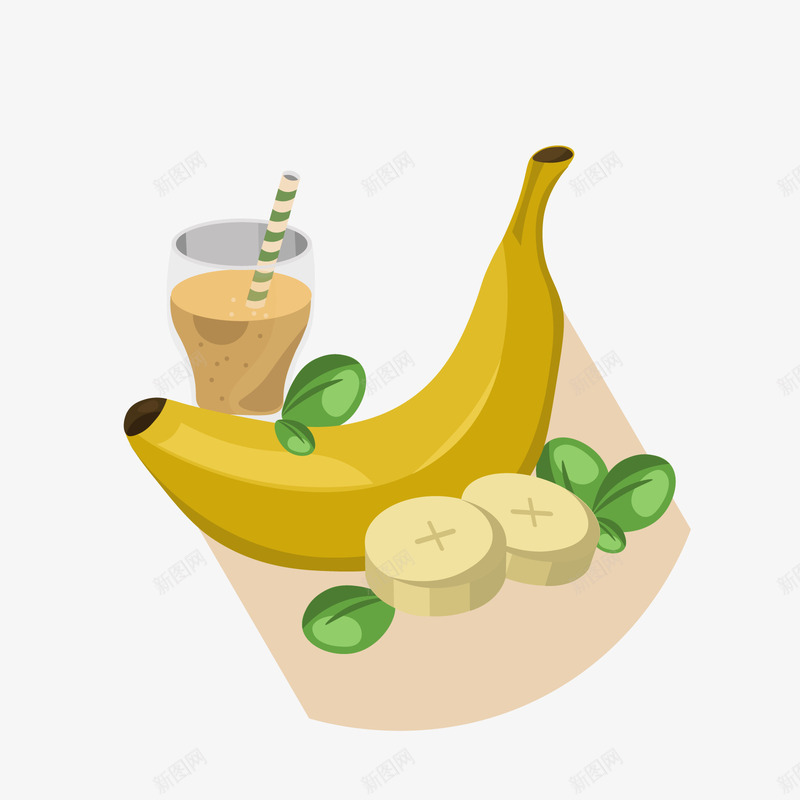 吃香蕉png免抠素材_新图网 https://ixintu.com PNG免抠图下载 卡通 果汁 水果 装饰 香蕉汁