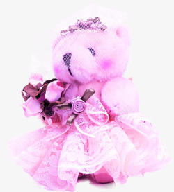 梦幻粉色小熊玩具素材