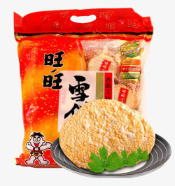 香脆美味旺旺雪饼素材