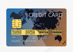 密码保护信用卡银行卡高清图片