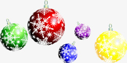 彩色珠子链子圣诞彩球高清图片