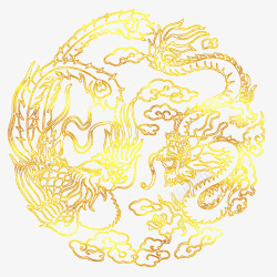 凤图案中国风传统凤凰烫金花纹图高清图片