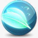 水晶按钮桌面图标png_新图网 https://ixintu.com 圆球 树叶 水晶按钮桌面图标 蓝色