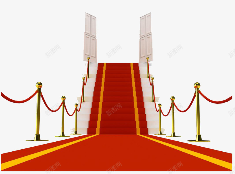 结婚红色地毯png免抠素材_新图网 https://ixintu.com 地毯 楼梯式 红色 结婚 走廊