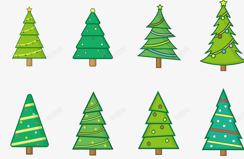扁平化卡通圣诞树png免抠素材_新图网 https://ixintu.com 卡通 圣诞树 扁平化
