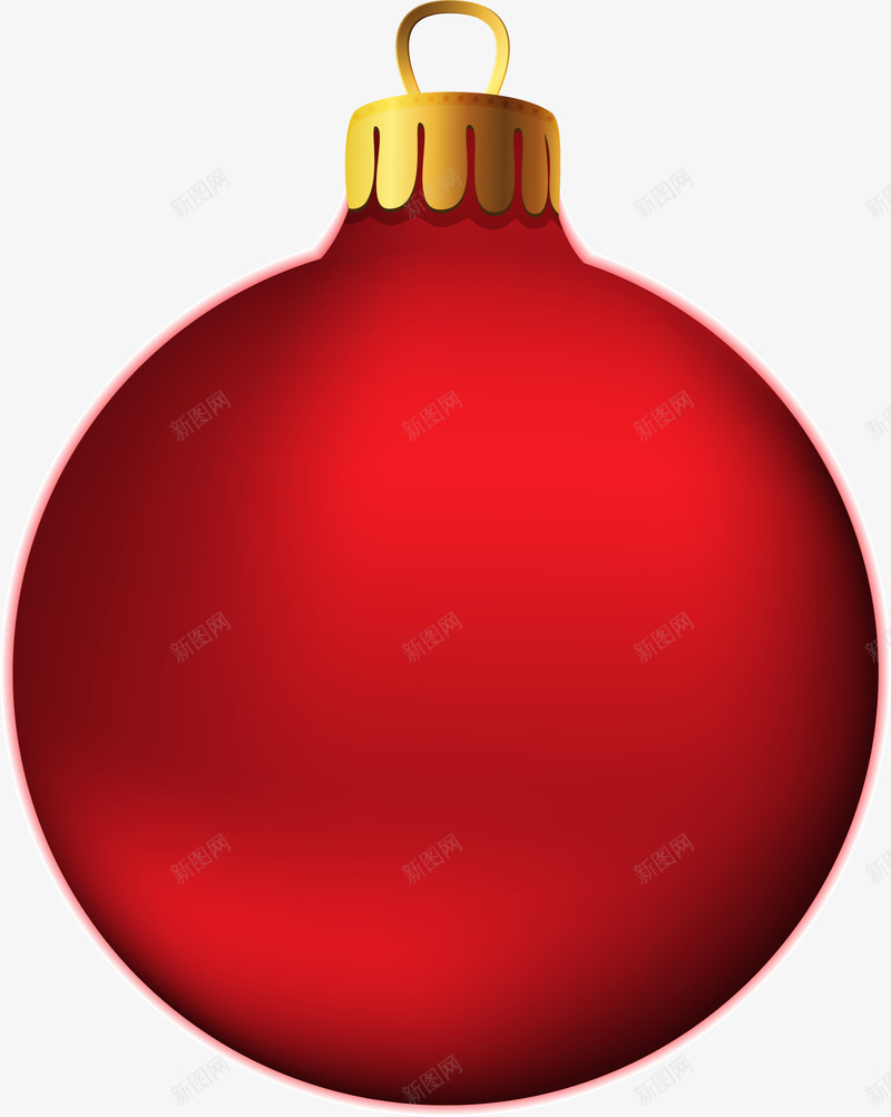 红色简约彩球png免抠素材_新图网 https://ixintu.com 圣诞节挂饰 简约图案 简约挂件 红色彩球 节庆彩球 装饰图案