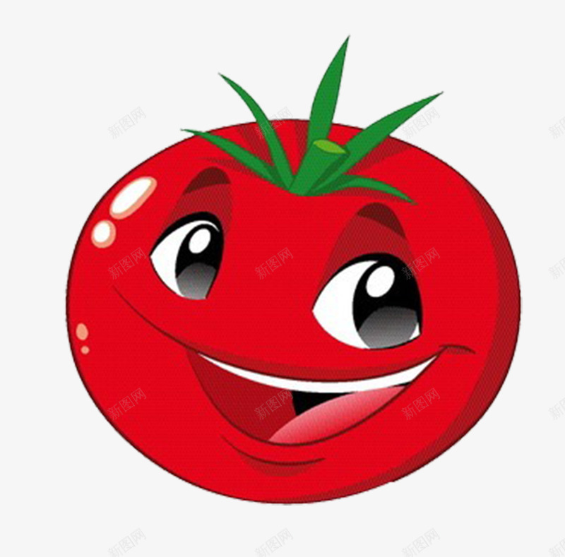 卡通西红柿png免抠素材_新图网 https://ixintu.com 可爱卡通 番茄 蔬菜水果 表情 西红柿