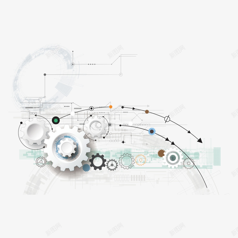齿轮和曲线矢量图ai免抠素材_新图网 https://ixintu.com 曲线 矢量齿轮 齿轮 矢量图