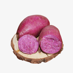 掰开的紫薯元素素材