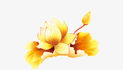 金色花卉素材