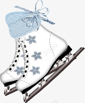 白色溜冰鞋png免抠素材_新图网 https://ixintu.com 溜冰鞋 滑冰 白色 雪花