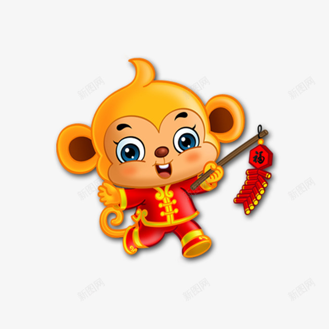 猴年吉祥物猴子元素png免抠素材_新图网 https://ixintu.com 元素 吉祥物 猴子 猴年
