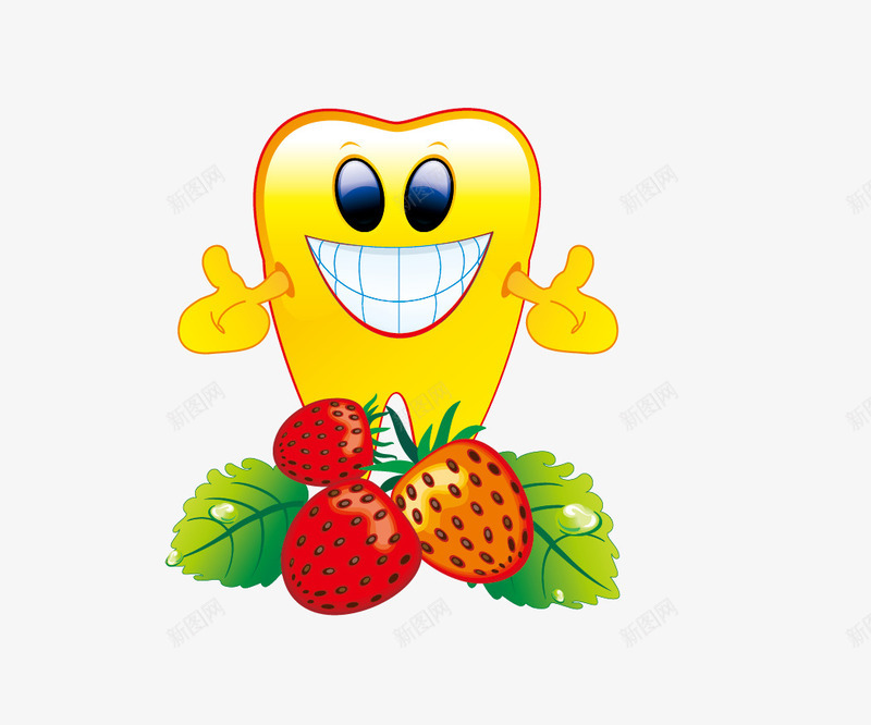 可爱健康牙齿图标png_新图网 https://ixintu.com 健康 卡通 口腔 可爱 牙膏 牙齿 矢量图标 草莓