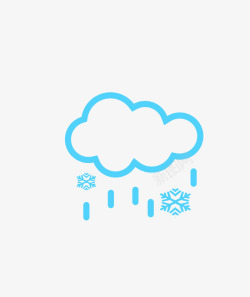 天气信息有雨夹雪高清图片