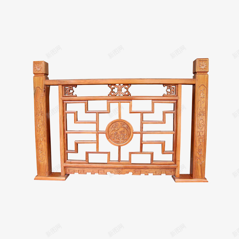 木雕栏杆png免抠素材_新图网 https://ixintu.com 中国风 中式栏杆 古典护栏 木材 木雕栏杆
