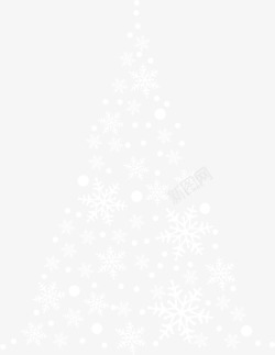创意白色花圣诞节白色圣诞树高清图片