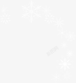 白色清新雪花素材