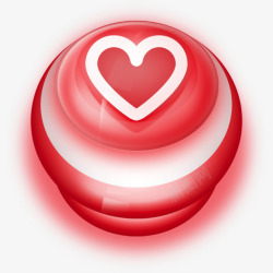 心按钮ButtonRedLoveHeartIcon图标高清图片