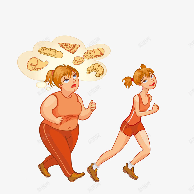 跑步减肥的女孩png免抠素材_新图网 https://ixintu.com 健康苗条的女孩 想着零食的女孩 跑步减肥的女孩 跑着的人