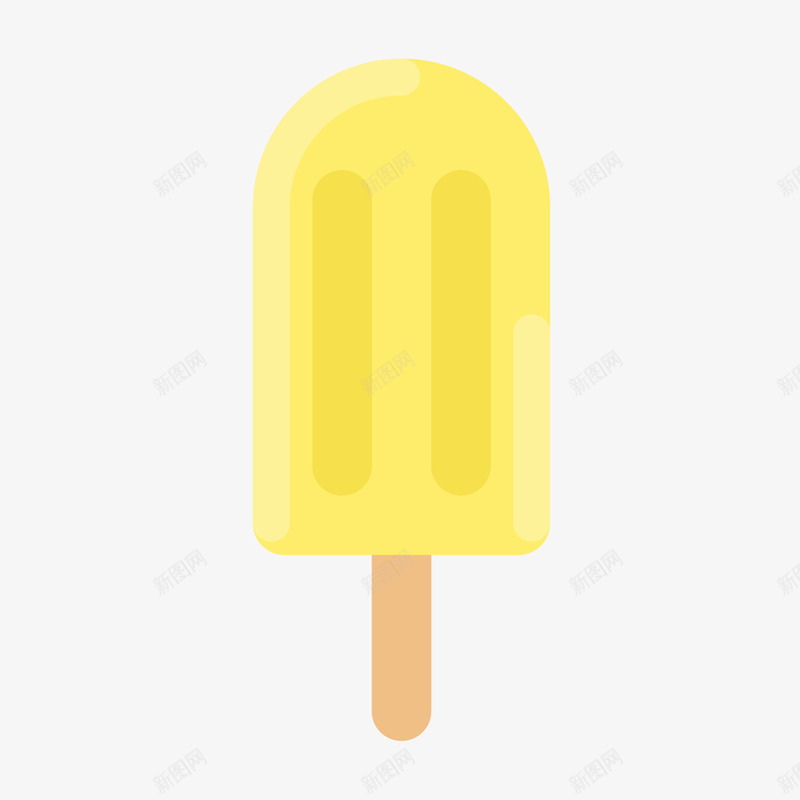 美味雪糕png免抠素材_新图网 https://ixintu.com 冰棒 冰淇淋 卡通 美味 雪糕 食物 黄色
