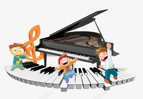 音乐psd免抠素材_新图网 https://ixintu.com 儿童 学生 小朋友音乐 钢琴 音乐 音符