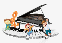 儿童钢琴演奏会音乐高清图片