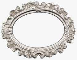 雕刻华丽的镜子椭圆形欧式边框高清图片