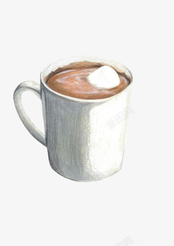 水彩咖啡杯手绘咖啡杯高清图片