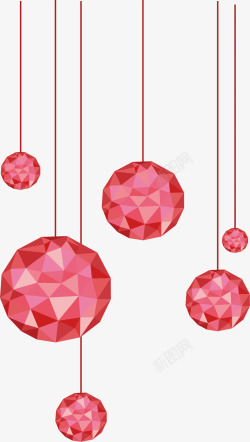 粉红色水晶唇圣诞节粉红色水晶挂饰矢量图高清图片