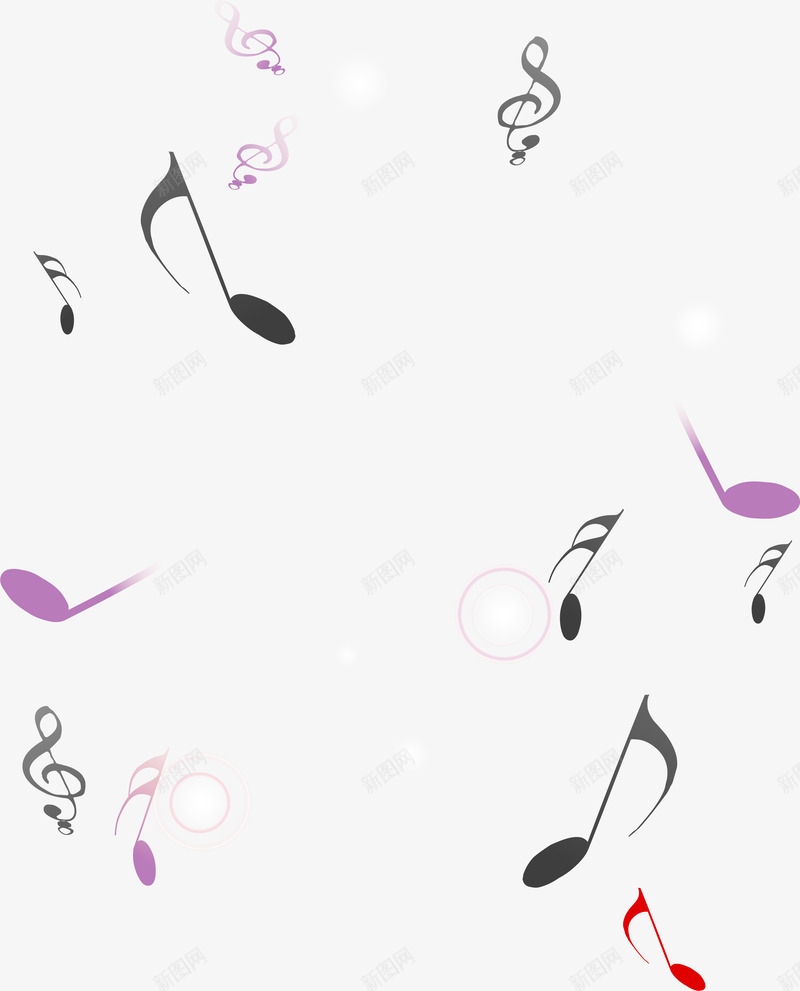 紫色漂浮音符png免抠素材_新图网 https://ixintu.com 免抠PNG 漂浮 紫色 艺术 装饰图案 音乐 音符