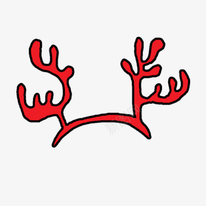 麋鹿角png免抠素材_新图网 https://ixintu.com 圣诞节 麋鹿 麋鹿发夹 麋鹿角