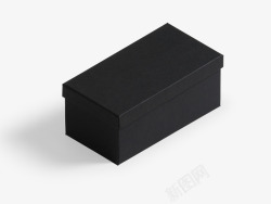 长方形盒子空白黑色长方形盒子礼品盒高清图片