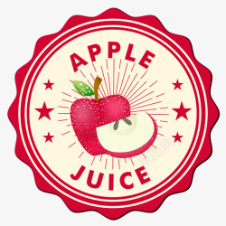 红色苹果汁手绘卡通苹果汁图标高清图片