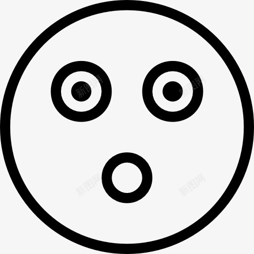 突然表情人脸轮廓图标png_新图网 https://ixintu.com 嘴 山楂Emoji中风 惊讶 打开 接口 眼睛 脸 表情 表情符号 闪过