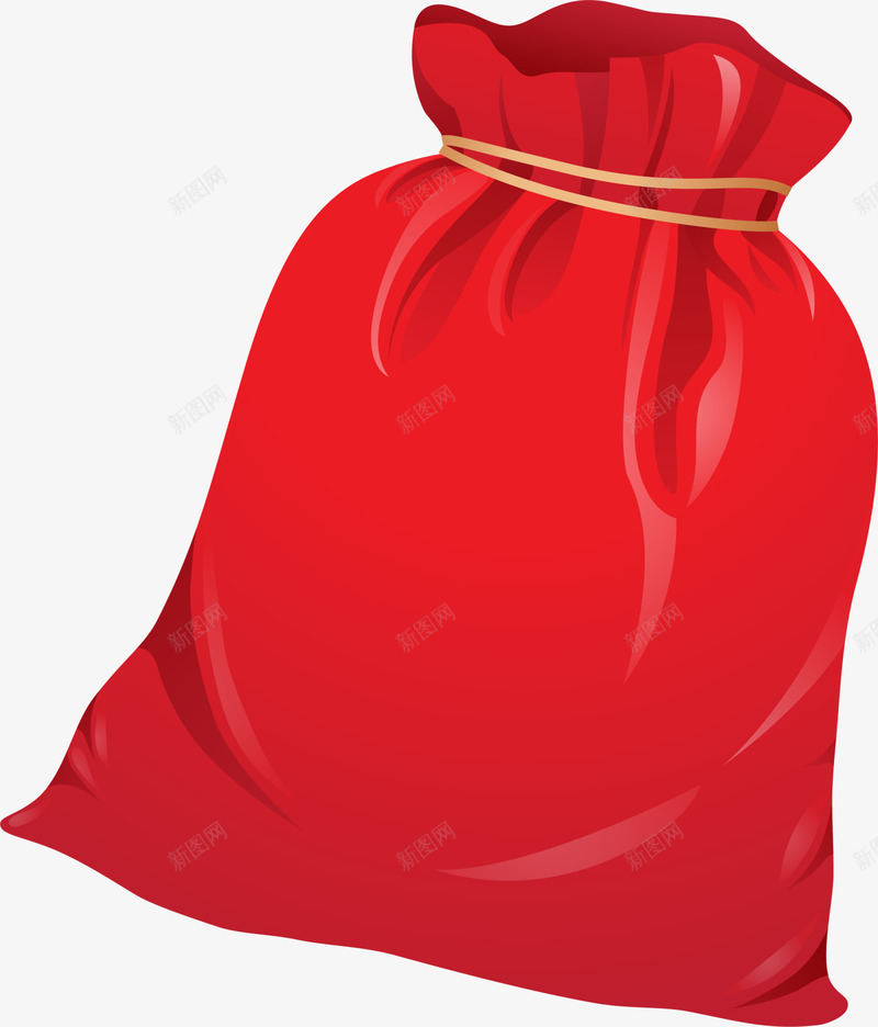 卡通红色圣诞节礼袋png免抠素材_新图网 https://ixintu.com 卡通礼袋 圣诞快乐 圣诞老人 圣诞节 节日礼袋 装饰图案