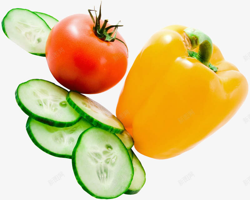 逼真的蔬菜png免抠素材_新图网 https://ixintu.com 彩色 清新 狮子 蔬菜 辣椒 逼真的蔬菜 黄瓜