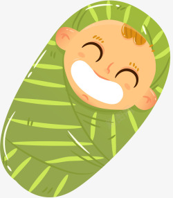 欢乐表情绿色包袱欢乐表情可爱卡通婴儿矢矢量图高清图片