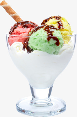 彩色甜食三色雪球高清图片
