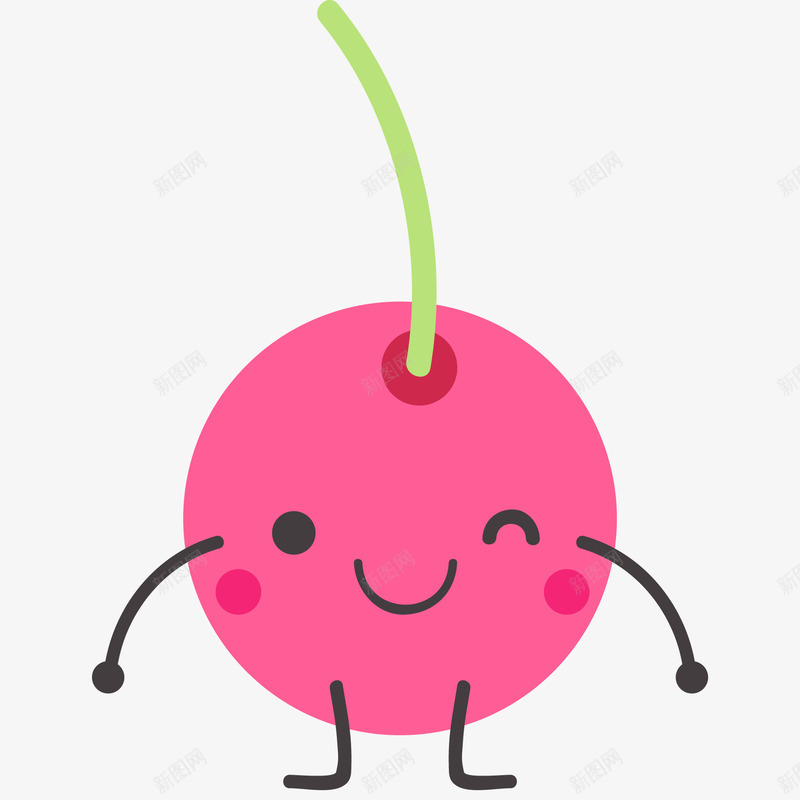 卡通可爱的水果表情矢量图ai免抠素材_新图网 https://ixintu.com 卡通 微笑 植物 樱桃 水果 表情 食物 矢量图