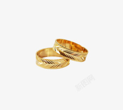 金色结婚戒指素材