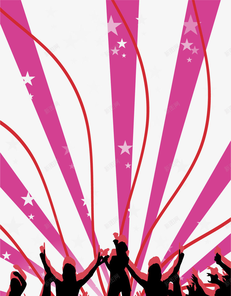 粉色派对png免抠素材_新图网 https://ixintu.com 派对 电音派对 电音聚会 粉色 跳舞 迪斯科