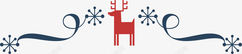 红色驯鹿圣诞标题框矢量图ai免抠素材_新图网 https://ixintu.com 分隔框 圣诞促销 欧式花纹 矢量png 红色驯鹿 驯鹿 矢量图