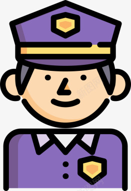 警察保安门卫图标图标