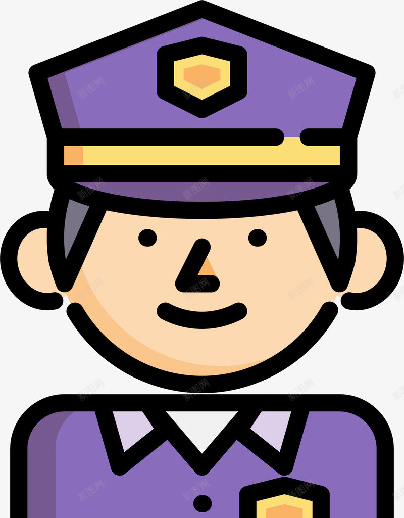 警察保安门卫图标png_新图网 https://ixintu.com 人民警察 侍卫卡通 保安 刑警 卡通图标icon 守卫 安保人员 小警察 民警 警务人员 警察 门卫