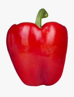 红柿子椒红色美味新鲜红亮的红灯笼椒实物高清图片
