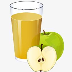 创意苹果汁卡通苹果汁矢量图高清图片